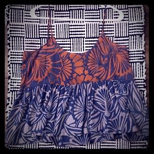 BCBGMAXAZRIA sz M flowy floral tank top